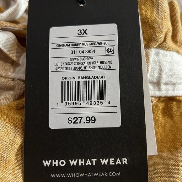 NWT Gringhan Honey mustard linen blend shorts size 3X - Picture 5 of 5